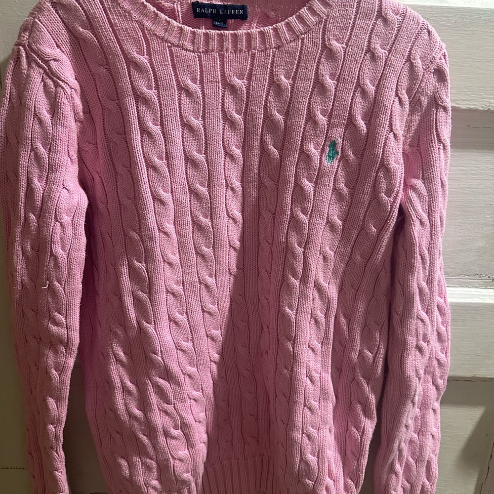 Ralph Lauren Soft Pink Cable Knit Sweater